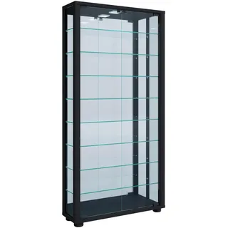 VCM Vitrine Lumo Maxi, mit Spiegel, schwarz