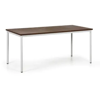 Esstisch TRIVIA, graues Metallgestell, 160x80 cm, Nussbaum