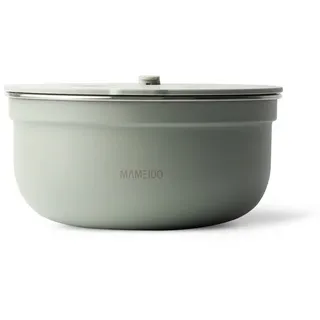 MAMEIDO Salatbox to go 1,5 l, Bowl Lunchbox Erwachsene aus Edelstahl, Bento Box BPA-frei mit Fächern & auslaufsicherem Dressingbehälter, Essensbox Meal Prep (Desert Sage)