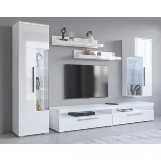 OTTO home Trendmanufaktur Wohnwand weiß/weiß Hochglanz (883446)