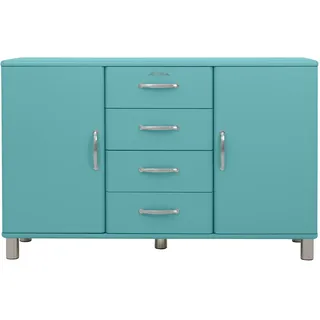 Tenzo Malibu Anrichte Metall/Holzwerkstoff 146x41x92 cm - Silber