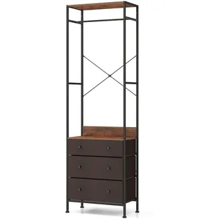 Costway Kleiderständer 55 x 28 x 176 cm Braun