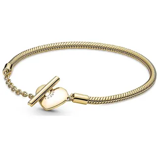 Pandora Armband mit T-Verschluss Herz gold 569285C00-18 Größe 18