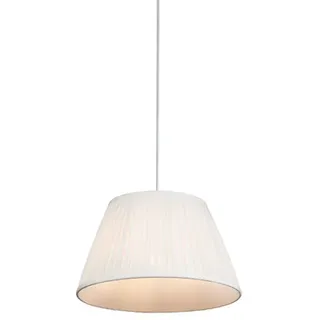 QAZQA Plisse 1-flg. 35 cm rund Weiß