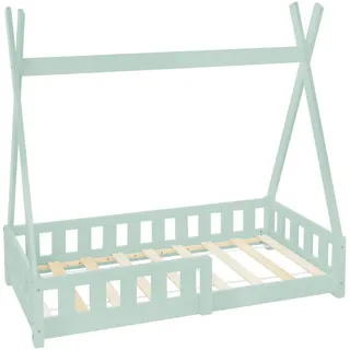 ML-Design Kinderbett Minze Tipi 70 x 140 cm Kiefer grün