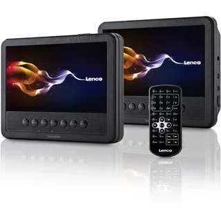 Lenco Tragbares DVD-Player Set MES-212 mit 2 x 7"-Monitoren