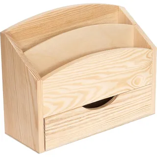 Creative Deco Schreibtisch Organizer 25x10x20,5 cm Beige 2 St.