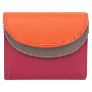 Visconti Rainbow Collection b枚rse Leder klein RFID and Tap and Go RB126, Orange / mehrfarbig (Orange) - RB126