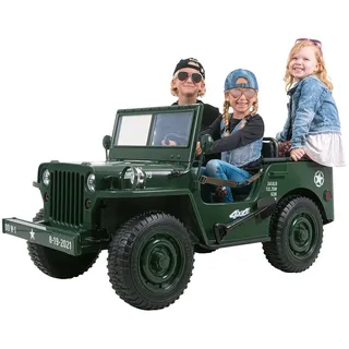 ACTIONBIKES MOTORS Jeep Willys Kinder Elektroauto grün