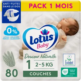 lotus Baby Douceur Naturelle Gr. 1 (2-5 kg) 80 St.