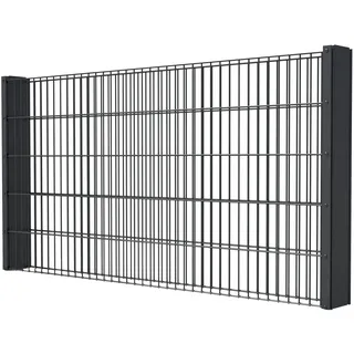 Floraworld Zaungabione Erweiterungs-Set zum Einbetonieren Anthrazit 103 cm