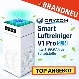 OryzomTM Smart Luftreiniger V1 Pro Slim -  Raumluftreiniger Air Purifier mit HEPA-Filter