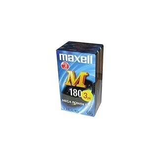 Maxell E180 Video-Klebebänder, 3 Stück