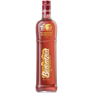 Berentzen | Himbeere Pfirsich | Reinste Destillate, vereint mit dem Geschmack von fruchtig-süßen Himbeeren und Pfirsichen | Perfekt gekühlt pur oder als spritzige Cocktailzutat | 0,7L | 16% Vol.