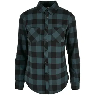 URBAN CLASSICS Turnup Checked Flanell Shirt Blau S