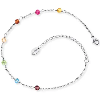 Engelsrufer Fußkette Edelstahl, Glas Fußketten Damen
