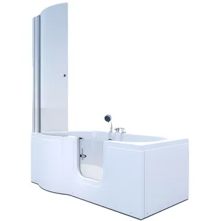 AcquaVapore Seniorendusche und Badewanne mit Tür S12D-EH-R Dusche 85x170cm