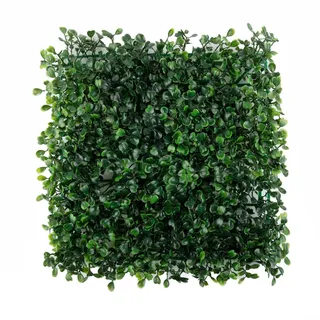 6Stück künstliches Pflanzenwand Hecke 25 * 25cm,Künstliche Pflanze Mauern Laub Hecke Gras Matte Begrünung Panels Zaun,für Garten Outdoor Dekor