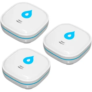 Summit Digital 3er Set GS153 Wassermelder mit Batterie 60x60x24,2 mm | Wassersensor mit 85dB Alarm | Wasseralarm Melder für Keller, Küche & Bad | batteriebetrieben, bis zu 10 Jahre Laufzeit