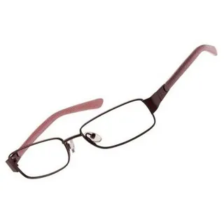 Fossil Brillengestell aus Metall/Leder in Bronze/Rosa | Gr.: onesize