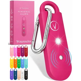 Vantamo Taschenalarm Extra Laut 130dB Mit 2 Lautsprechern Für Selbstverteidigung Frauen, Hell Taschenlampe & Batteriewarnung, Alarm Für Frauen Unterwegs Mit Schlüsselanhänger