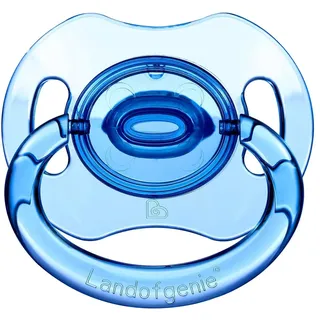 Landofgenie Schnuller für Erwachsene Knochenform transparenter Schnuller Blau