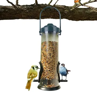 Eichhörnchensicherer Vogelfutterspender zum Aufhängen – langlebiger, wetterbeständiger Futterspender aus Rohr für den Außenbereich, rostfreie Konstruktion für oder Terrasse | für die Naturbeobachtung