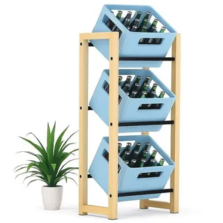 DanDiBo Ambiente Getränkekistenregal 3 Kisten 96656 Schwarz