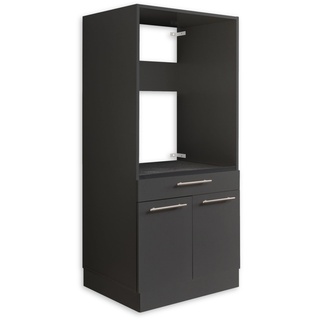 laundreezy Waschmaschinenschrank, Anthrazit - Waschmaschinen-Überbauschrank TÜV-zertifiziert mit viel Stauraum - 67,5 x 162 x 67,5 cm (B/H/T)