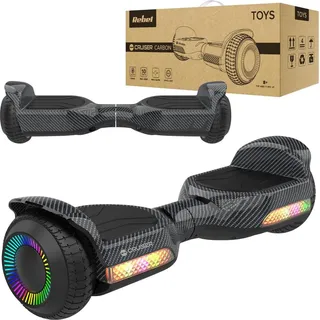 Rebel 6,5" LED Hoverboard Elektrisches Skateboard für Kinder und Erwachsene - Schwarz