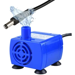 Katzenbrunnen Pumpe, Ersatzpumpe Katzenbrunnen, 12V Haustier Wasserpumpe, 1.6L Pumpe für Katzen Trinkbrunnen, Ersatzpumpe Trinkbrunnenpumpe, Super Stille Elektrische Wasserpumpe mit 1,8M Kabel