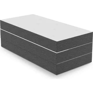 eloneo Bestschlaf Klappmatratze Gästematratze »Deluxe« mit 4 cm Visko, 160x200x15cm, 15cm dick, weiß/grau