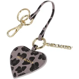 hey marly Taschenanhänger Bag Charm Heart leo grey