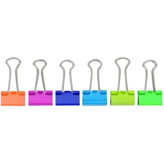 Rico Design Foldback-Klammern bunt, 25 mm