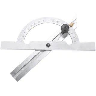 Winkelmesser 0-180 Grad Verstellbarer Rundkopf Winkelmesser aus Kohlenstoffstahl 100 x 150 mm Goniometer Winkelsucher für alle Arten von Winkelmessungen