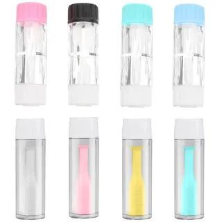 TISCH 4 PCS Kontaktlinsenbehälter-Reiseset für Harte Linsen, 4 tragbare Kontaktlinsenentferner, Kompakte Aufbewahrung für Zuhause und Unterwegs