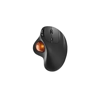 Nulea M501 Kabellose Trackball Maus, Wiederaufladbare Ergonomische Maus, Präzises und Reibungsloses Tracking, 3-Geräte-Verbindung (Bluetooth oder 2,4G USB-Empfänger), Kompatibel für Mac, Windows.