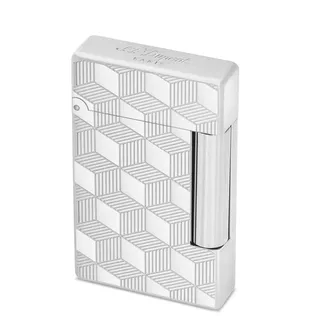 ST Dupont Initial Cube Feuerzeug Silber