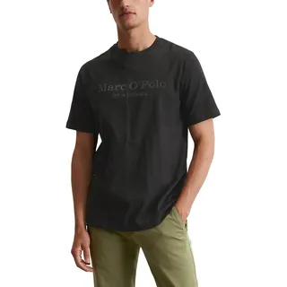Marc O'Polo Marc OߴPolo Herren T-Shirt aus Bio-Baumwolle mit Rundhalsausschnitt, Schwarz (Black), XS