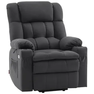 MCombo Elektrische Aufstehhilfe Relaxsessel 3 Motoren getrennt verstellbar, 7546, - grau