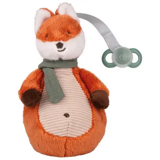 dentistar Schnullerfuchs mit Day & Night Schnuller Größe 2 inklusive - Kuscheltier und Schnullerhalter mit kieferfreundlichen Schnuller - Baby Einschlafhilfe