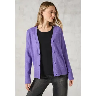 Cecil Cardigan CECIL Gr. M (40), lila (lilac melange) Damen Strickjacken mit Knopfleiste