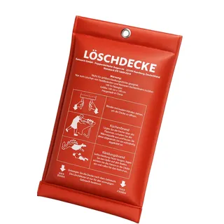 Extra große Löschdecke - 160cm x 180cm, Alternative zum Feuerlöscher für Zuhause, Feuerlöschdecke statt Feuerlöschspray, Löschdecke Küche, Notfallausrüstung