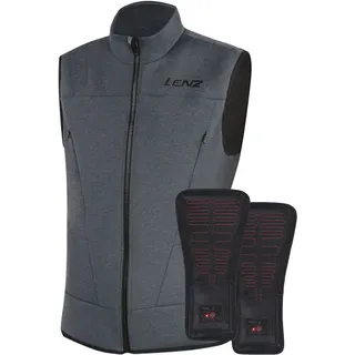 Lenz Heat 2.0 Weste, - Black / Grey melange - 2XL