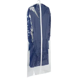 WENKO Kleidersack Transparent 150 x 60 cm Durchgehender Reißverschluss, abwaschbar Transparent