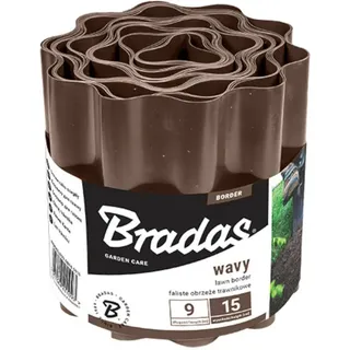 Bradas Rasenkante Beeteinfassung 9 m x 20 cm braun