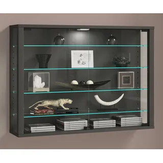 VCM Wandvitrine Vitrosa L 83 x 18 x 60 cm Grau