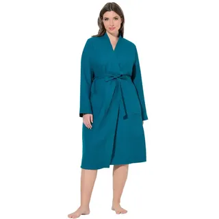 Ulla Popken Bademantel in kräftiges petrol | Gr.: 46-48