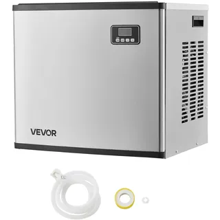 Vevor Kommerzielle Eismaschine (nur Kopf), 181,4 kg/Tag Edelstahl-Eismaschine mit Selbstreinigung, zeitgesteuerter Eisherstellung, einstellbarer Dicke, ideal für Restaurants Bars Cafés Hotels