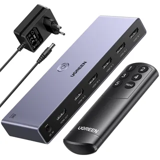 UGREEN 8K@60Hz HDMI Switch 5 in 1 Out aus Aluminium HDR10+ HDCP 2.3